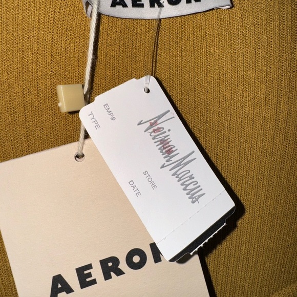 NWT 💛 Aeron Neiman Marcus Mustard Ribbed Long Sleeve Top Size Small 💛 - Picture 5 of 7